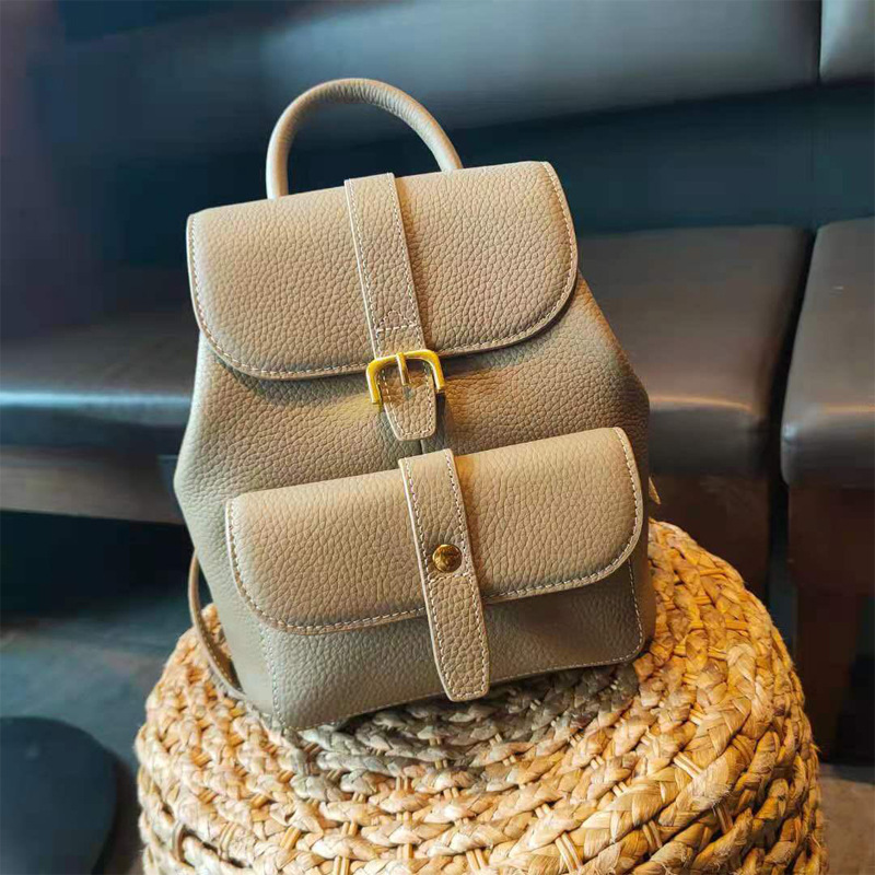 Luxury High Quality Bags - Genuine Cowhide Leather Women's Backpack Luxury