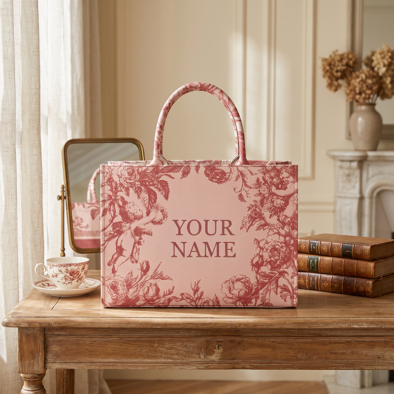 Canvas Tote Designer - Spring Summer Personalized Customized Name Canvas