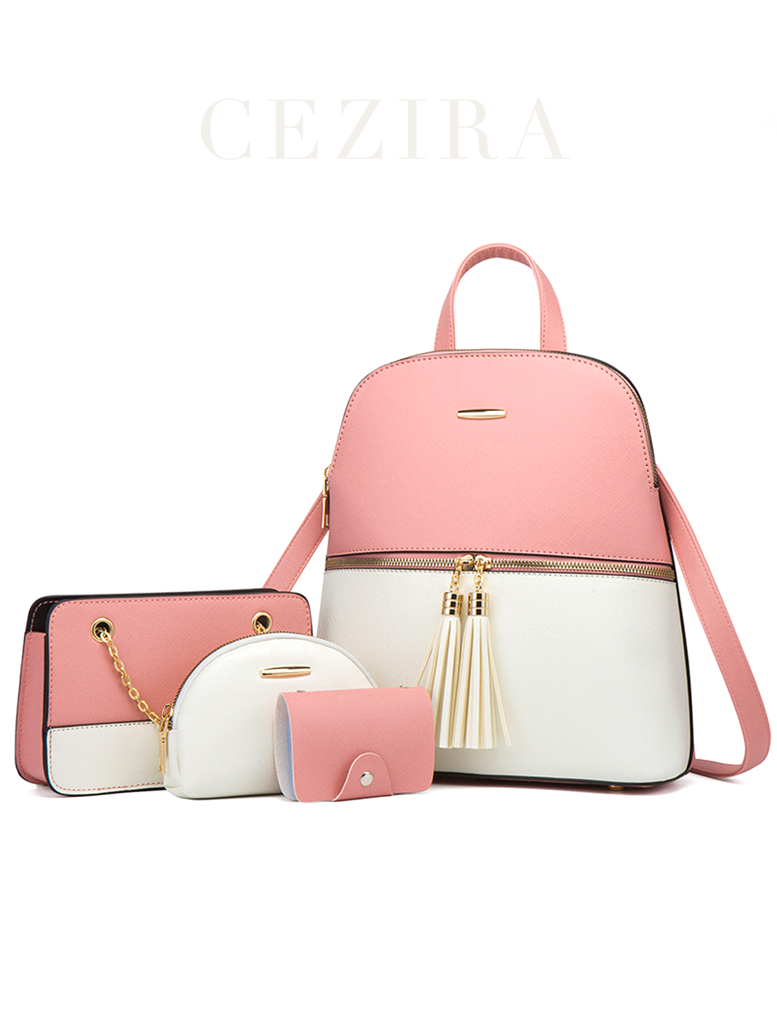 Luxury Tote Bags With Zipper - 4 PCS Bags Set Women's Fashion