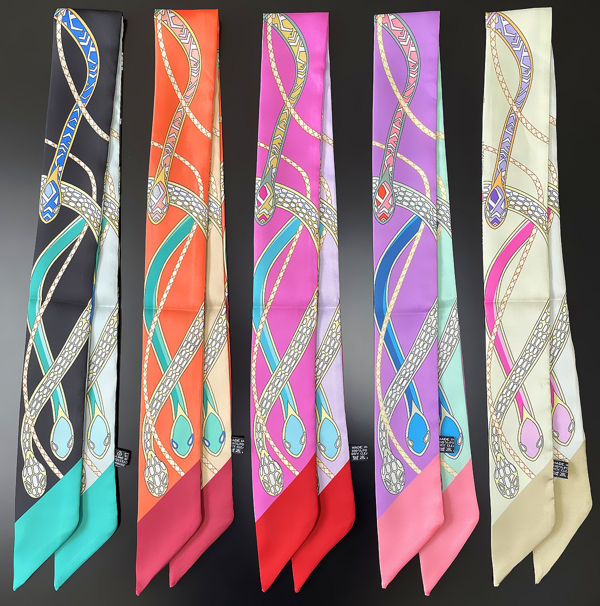 Luxury Bags Sales - New Brand Design Colored Snake Twill