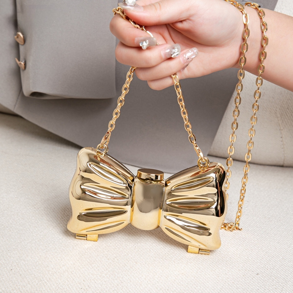 Luxury Bag Collection - Luxury Fashion Metal Mini Handbag with