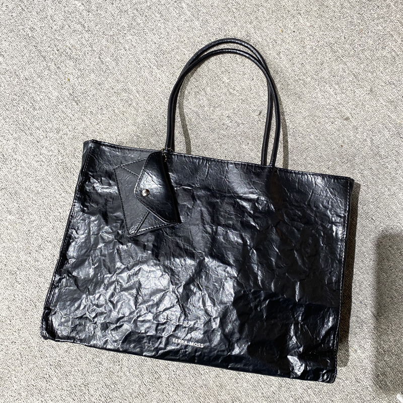 Korean Casual Kraft Paper Tote - Luxury Tote Bags With Zipper のレビューと価格