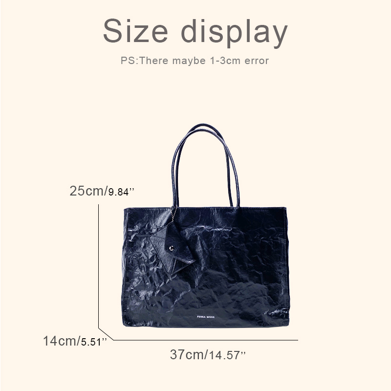 Korean Casual Kraft Paper Tote - Luxury Tote Bags With Zipper のレビューと価格
