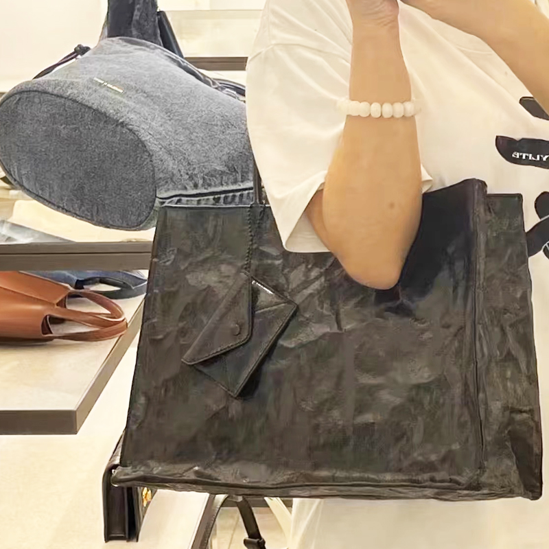 Korean Casual Kraft Paper Tote - Luxury Tote Bags With Zipper のレビューと価格