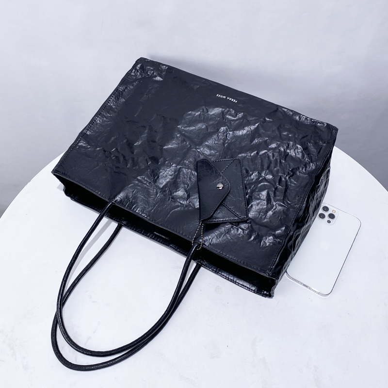 Korean Casual Kraft Paper Tote - Luxury Tote Bags With Zipper のレビューと価格