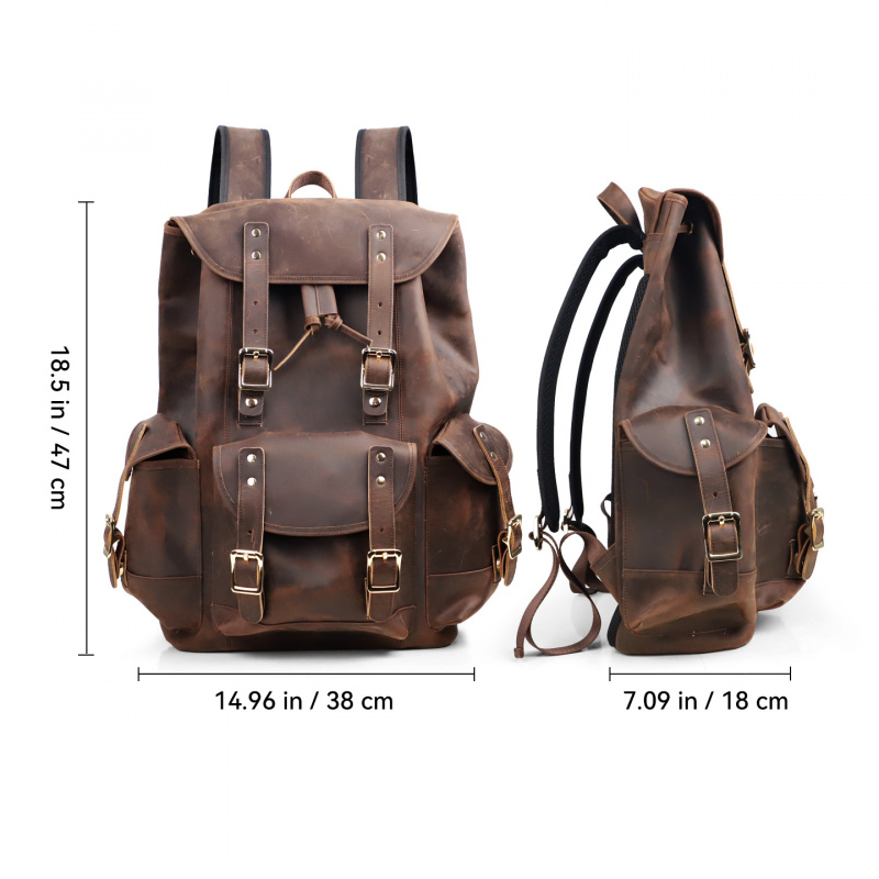 New Arrivals Leather Backpack  - Luxury Bags For Travel のレビューと価格