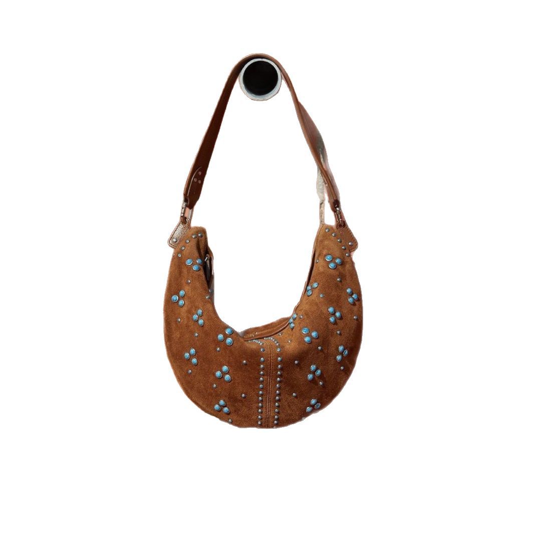 Niche Design Women's Bag Retro - Half Moon Bag Suede のレビューと価格