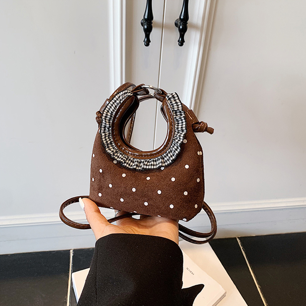 Sweet Mini Suede Handbag Women - Half Moon Bag Suede のレビューと価格