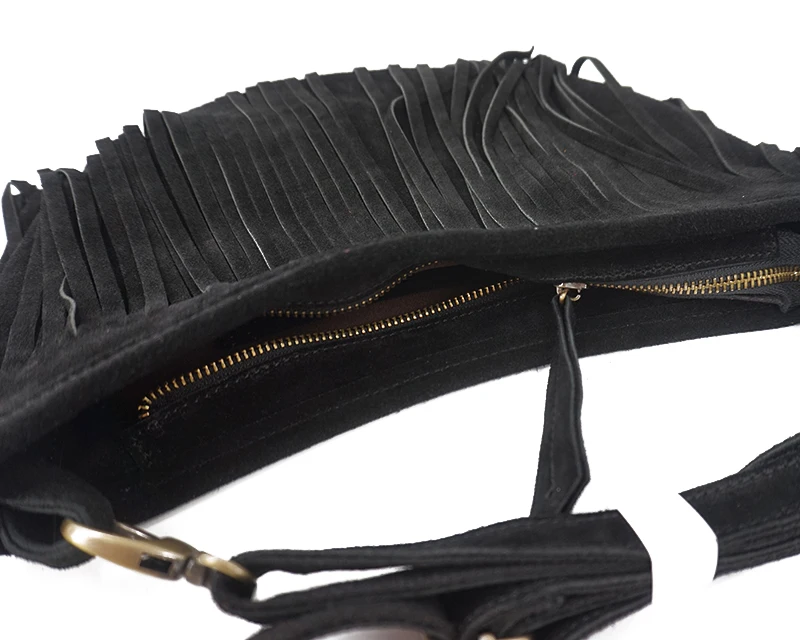 Women Genuine Leather Suede Fr - Half Moon Bag Suede のレビューと価格