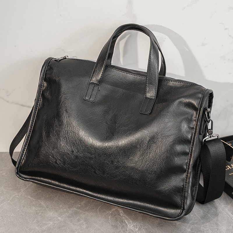 Casual Business Men's Handbag  - Luxury Tote Bags With Zipper のレビューと価格
