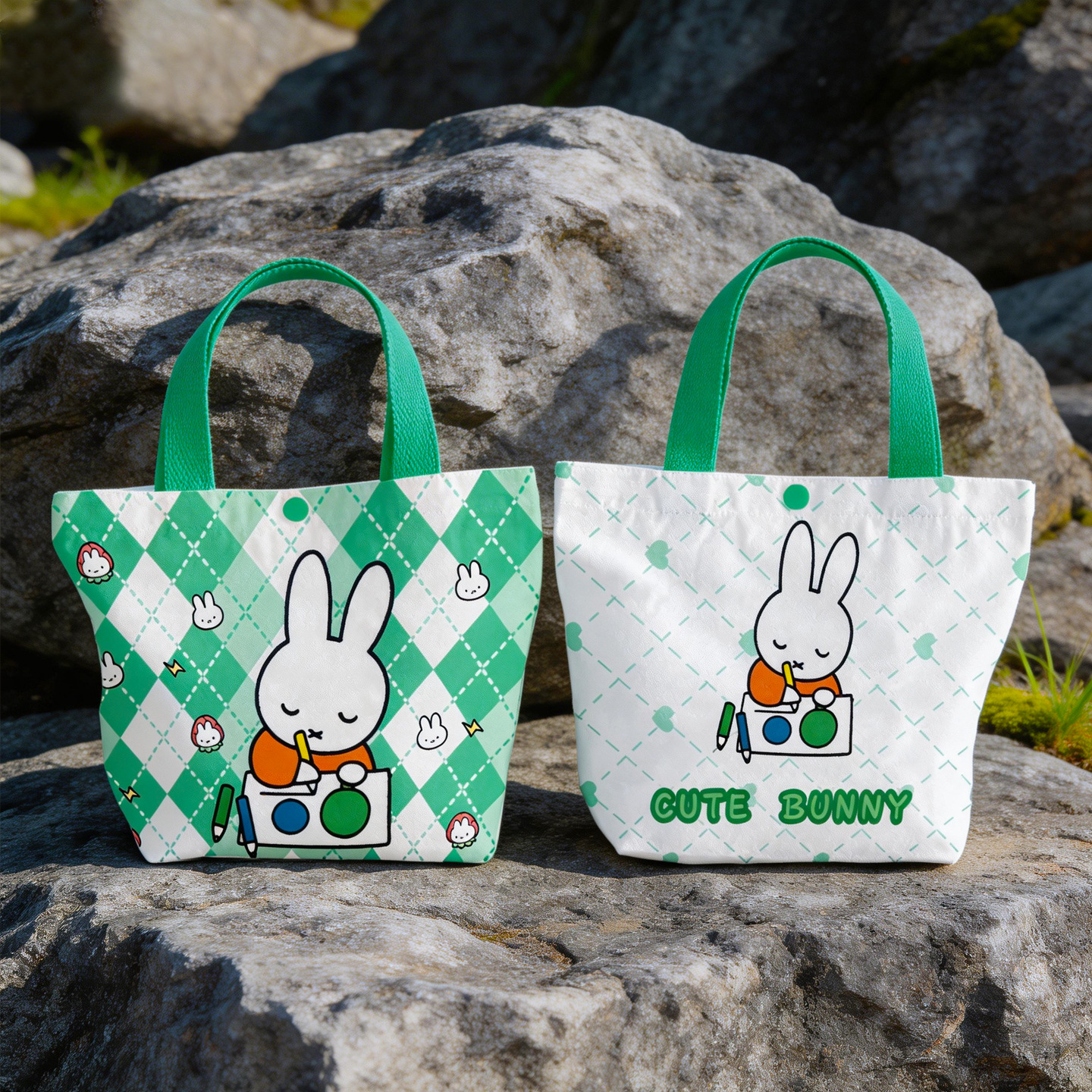Creative Cartoon Miffy Rabbit  - Canvas Tote Designer のレビューと価格