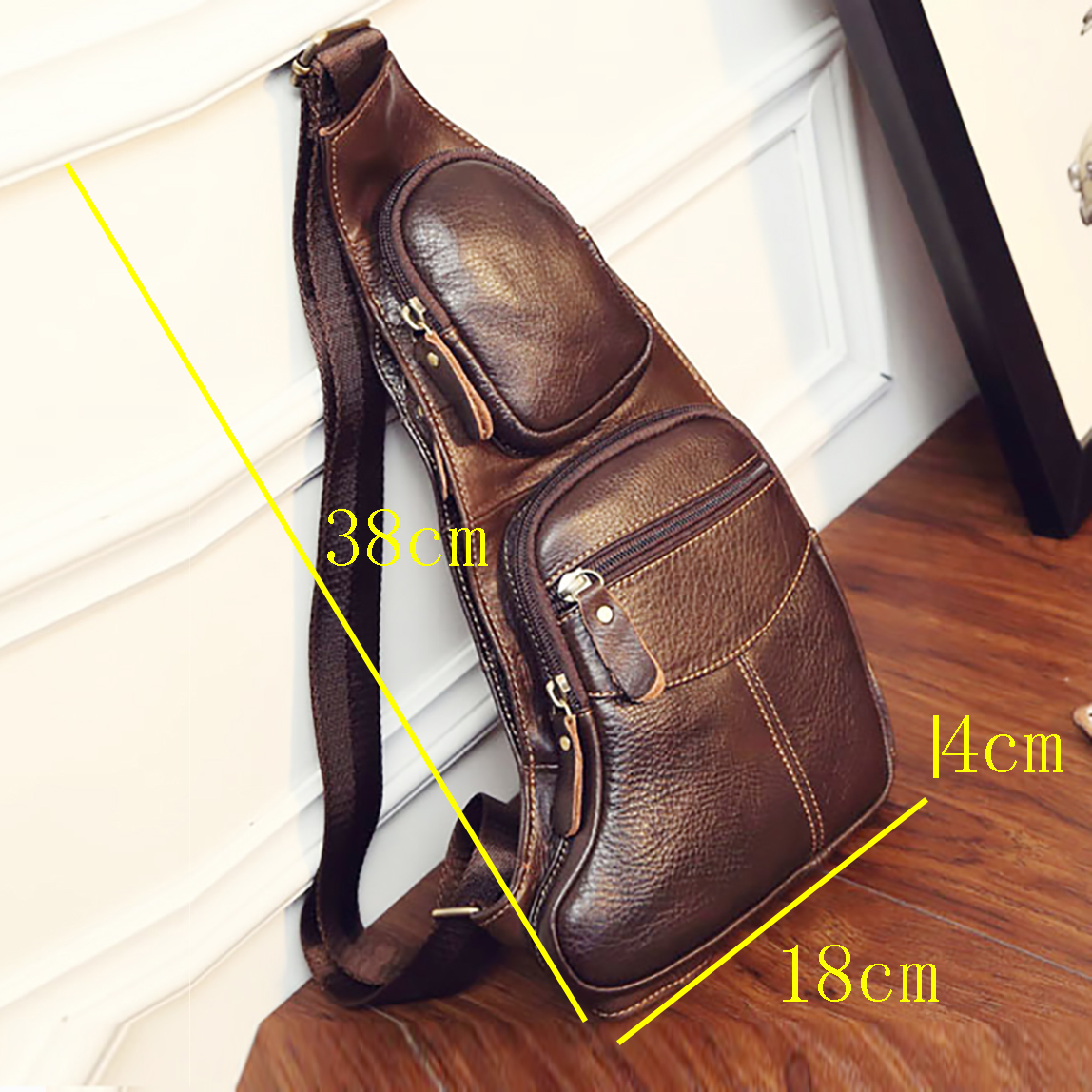 Men Cross Body Shoulder Sling  - Half Moon Bag Suede のレビューと価格