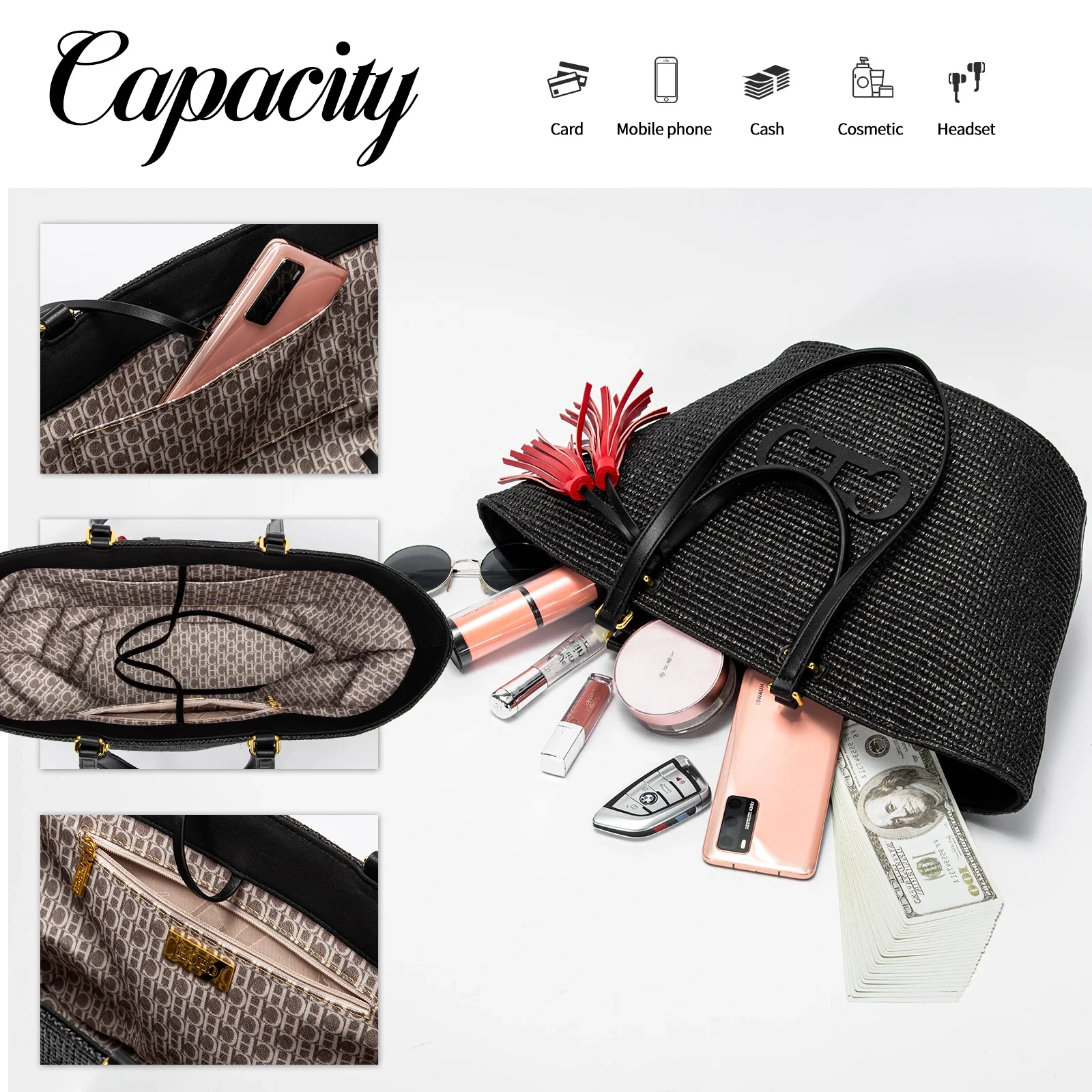 CH Premium Feeling Travel Tote - Luxury Tote Bags With Zipper のレビューと価格