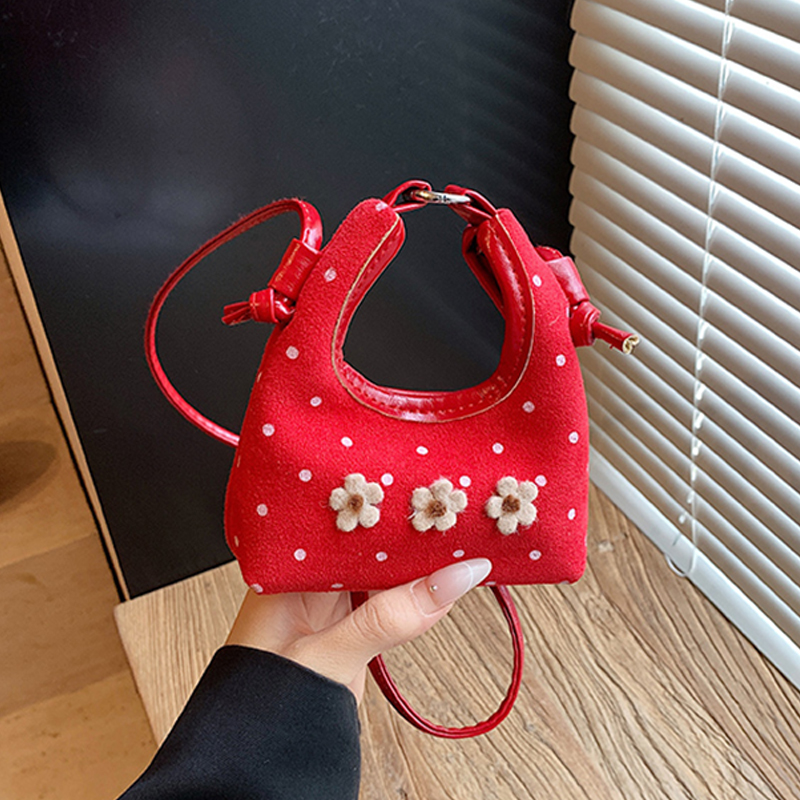 Autumn Winter Sweet Flower Min - Half Moon Bag Suede のレビューと価格