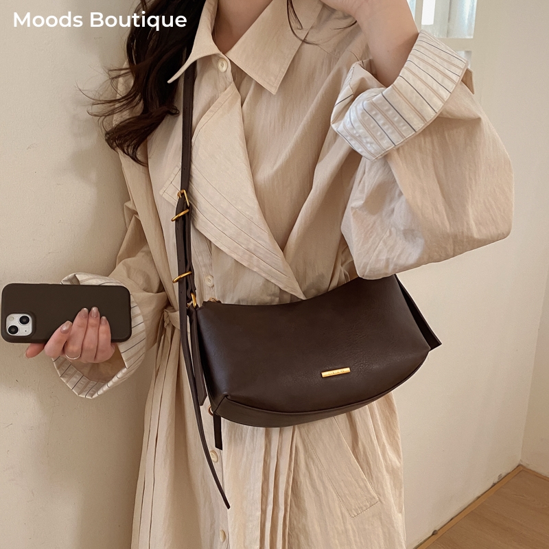 MOODS Half-moon Crossbody Bags - Half Moon Bag Suede のレビューと価格