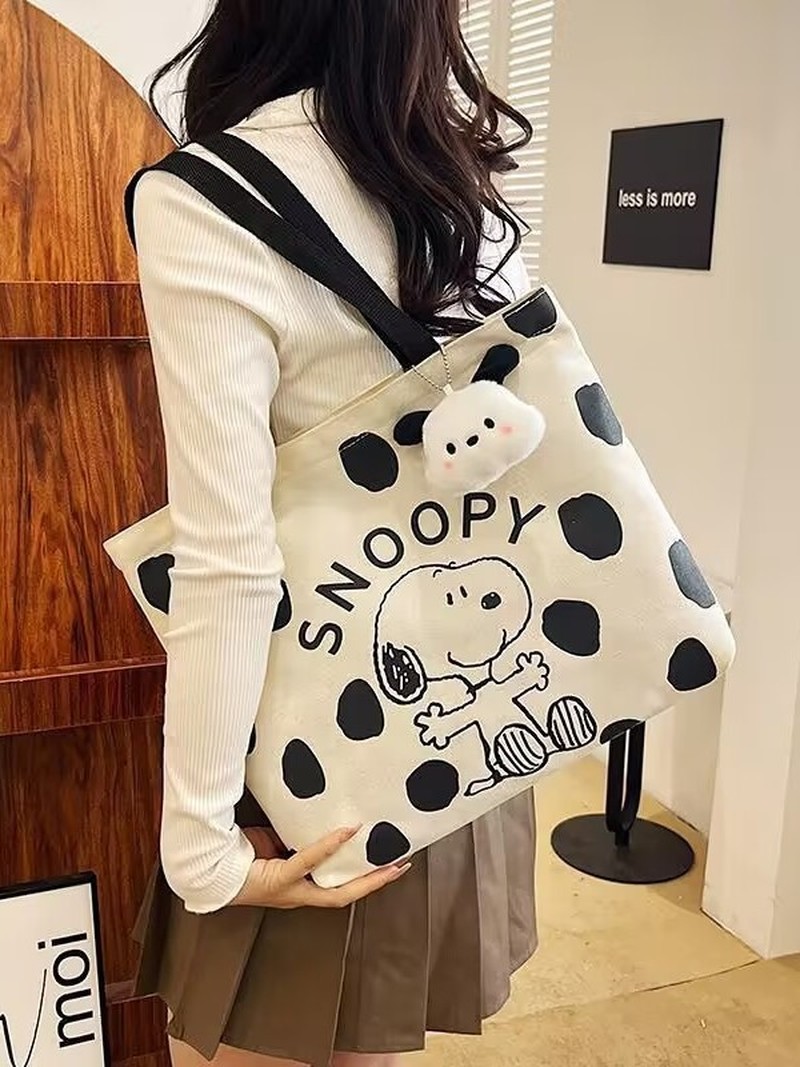 Cartoon Snoopy Canvas Shoulder - Canvas Tote Designer のレビューと価格