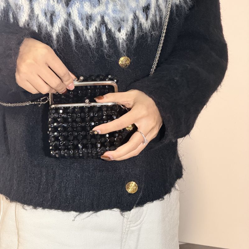 Vintage Black Beaded Clutch Ba - Luxury Bags Sales のレビューと価格