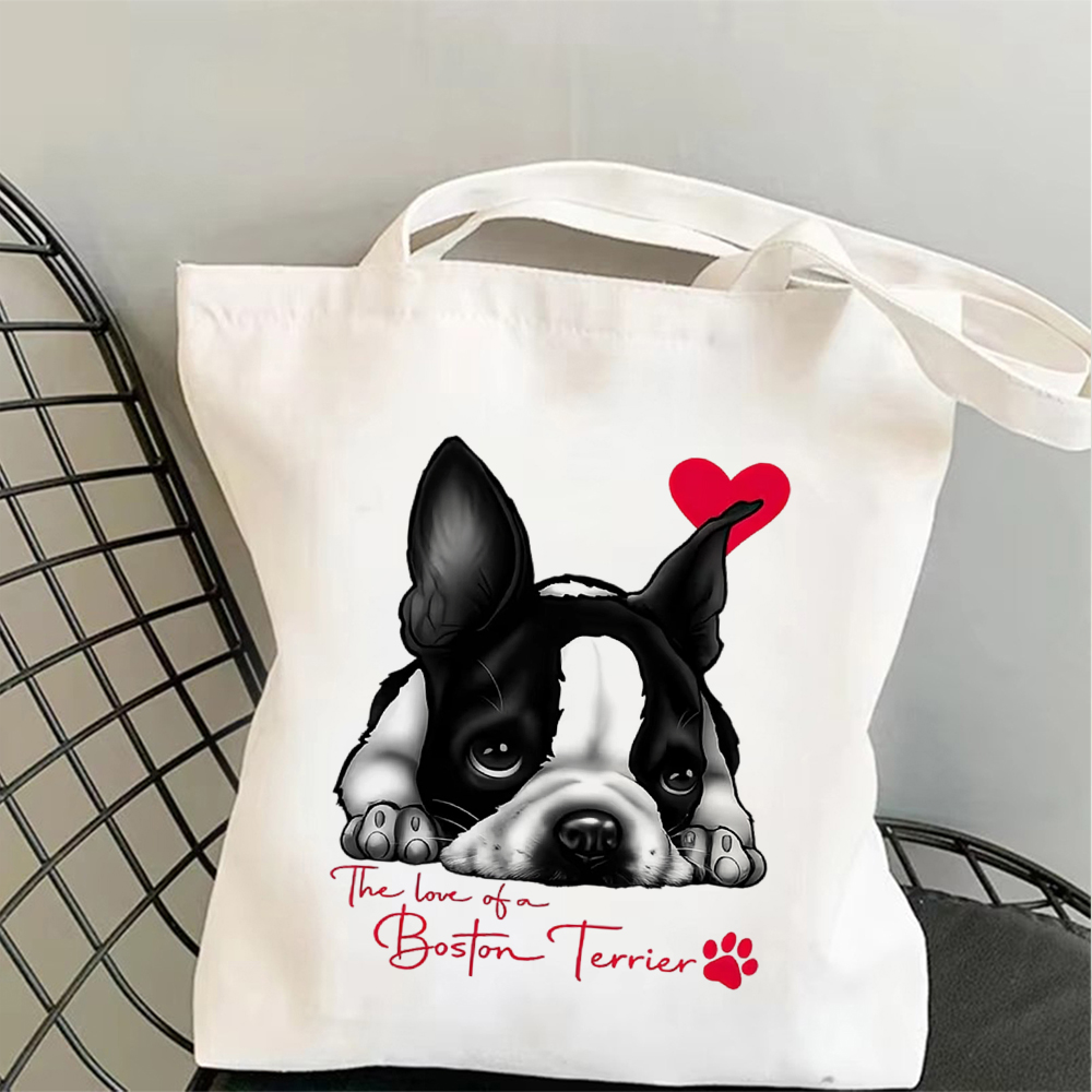 Cute Boston Terrier Canvas Tot - Canvas Tote Designer のレビューと価格