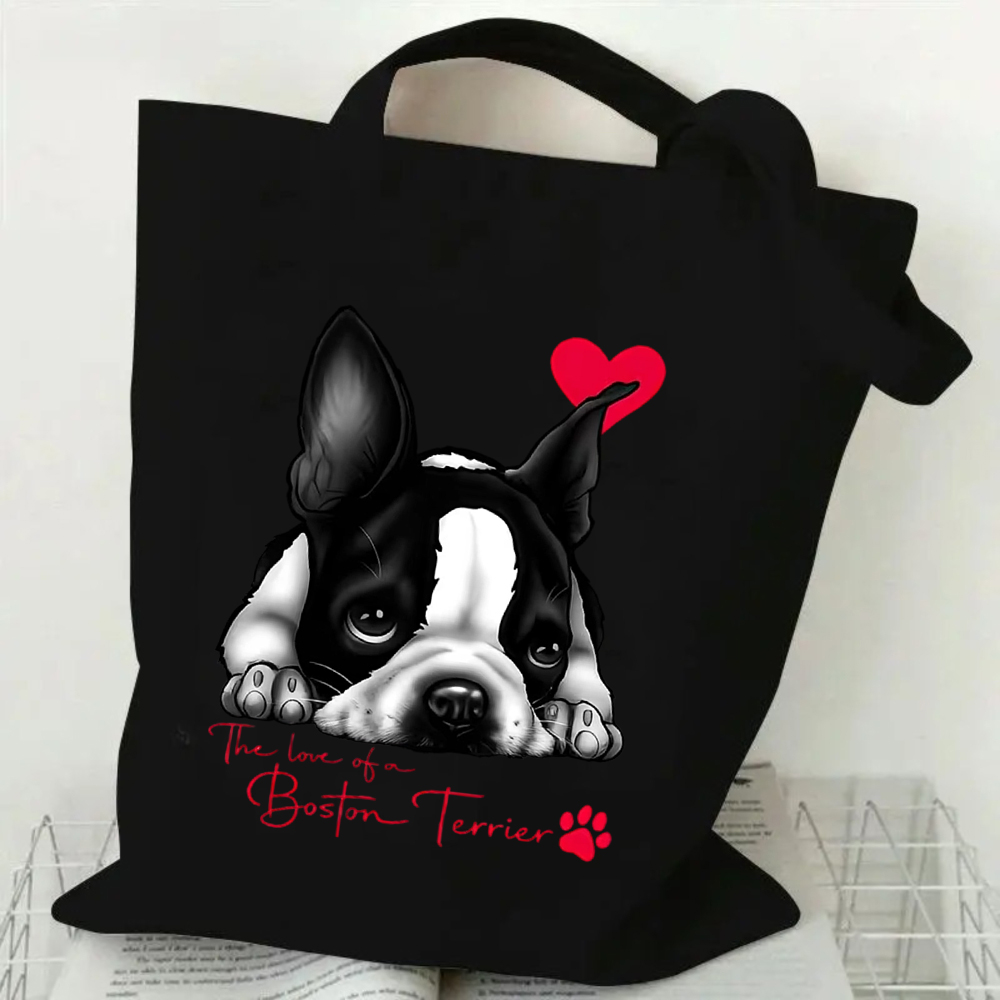Cute Boston Terrier Canvas Tot - Canvas Tote Designer のレビューと価格