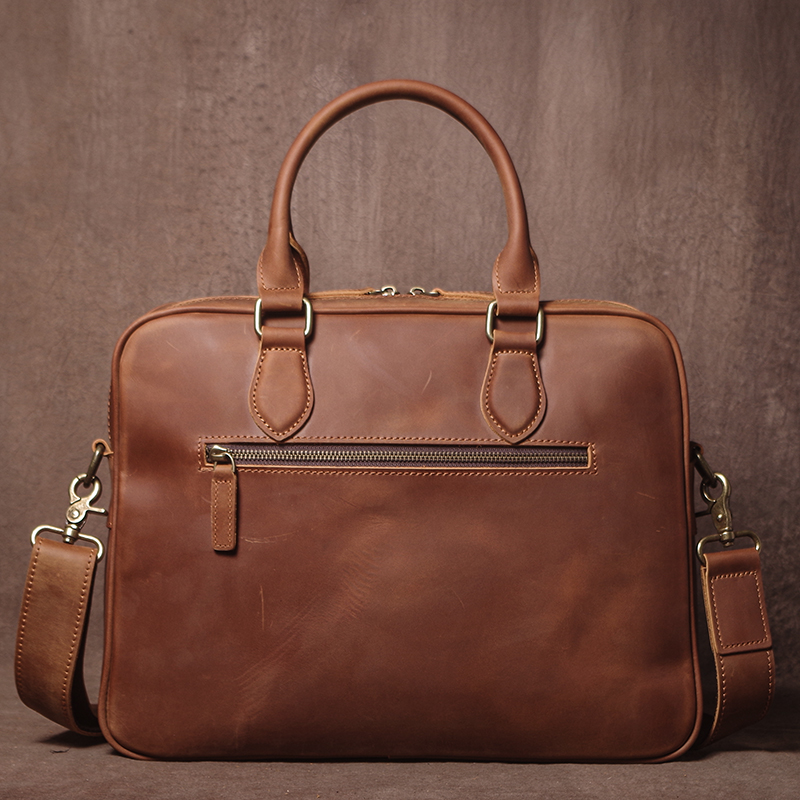 GURO Men Crazy Horse Cowhide B - Luxury Tote Bags With Zipper のレビューと価格