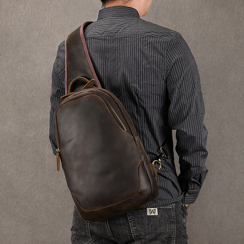 Large Size Causal Chest Bag Ge - Half Moon Bag Suede のレビューと価格