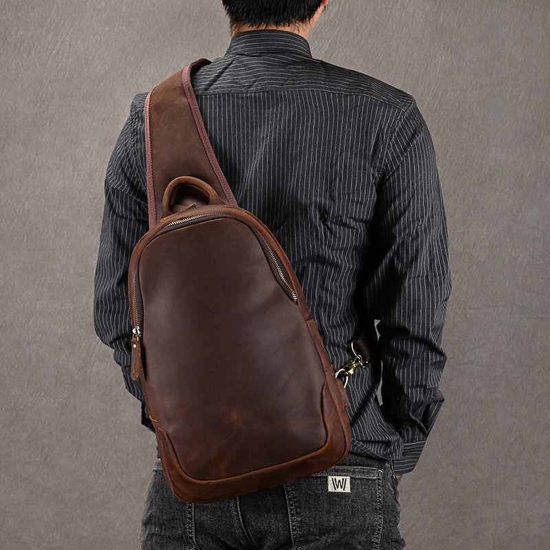 Large Size Causal Chest Bag Ge - Half Moon Bag Suede のレビューと価格
