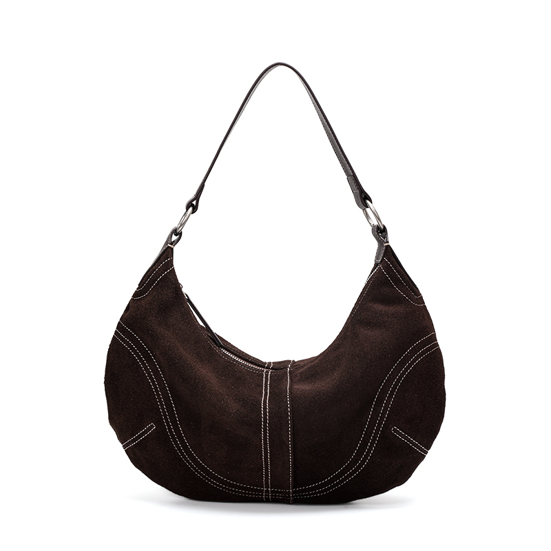 Aidanni Cowhide Suede Underarm - Half Moon Bag Suede のレビューと価格