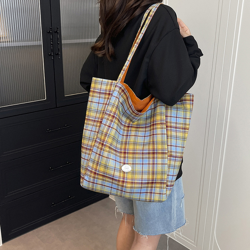 Plaid Tote Bag for Women Shoul - Canvas Tote Designer のレビューと価格